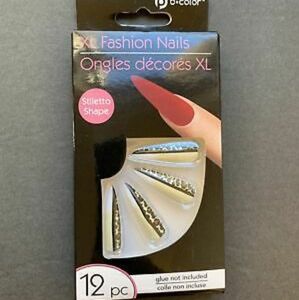 B,color 12 PC Stiletto Shape Leopard Nails